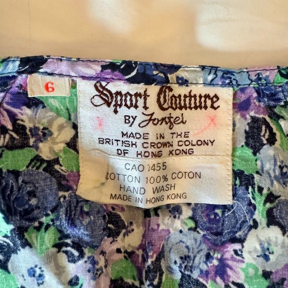 Vintage 70s 80s Floral Long Sleeve Tie Top and Maxi Skirt Set - Picture 7 of 13